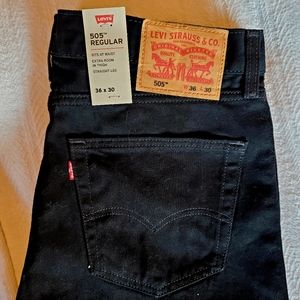 Mens Levis 505 black 36 x 30